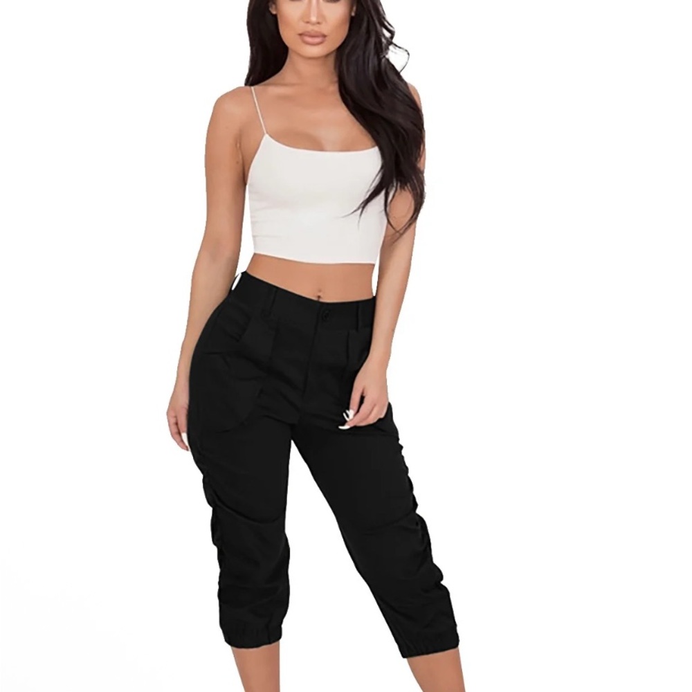 Y2K Cropped Cargo Pants